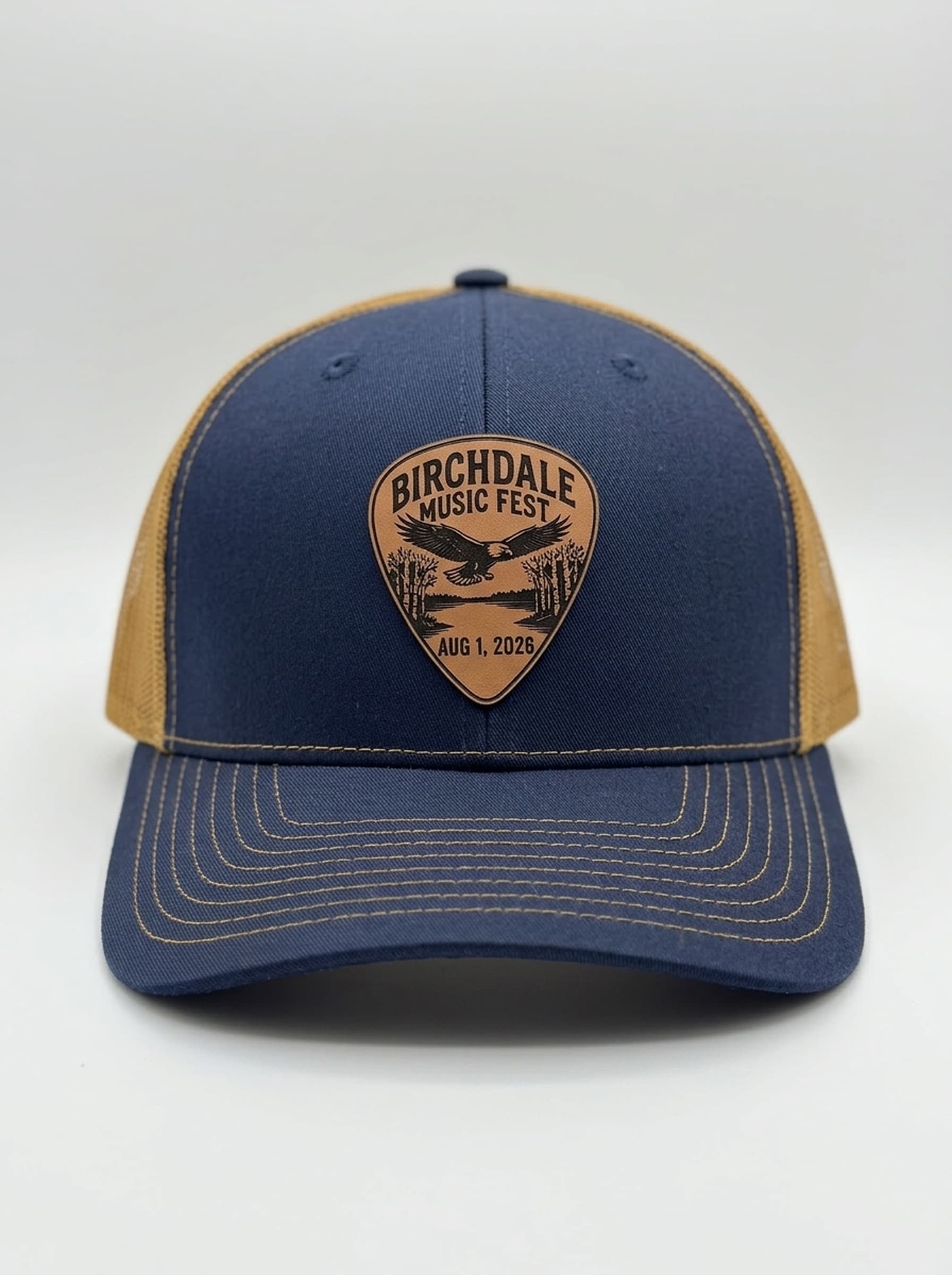 Birchdale Music Fest Eagle Pick (Navy/Caramel)