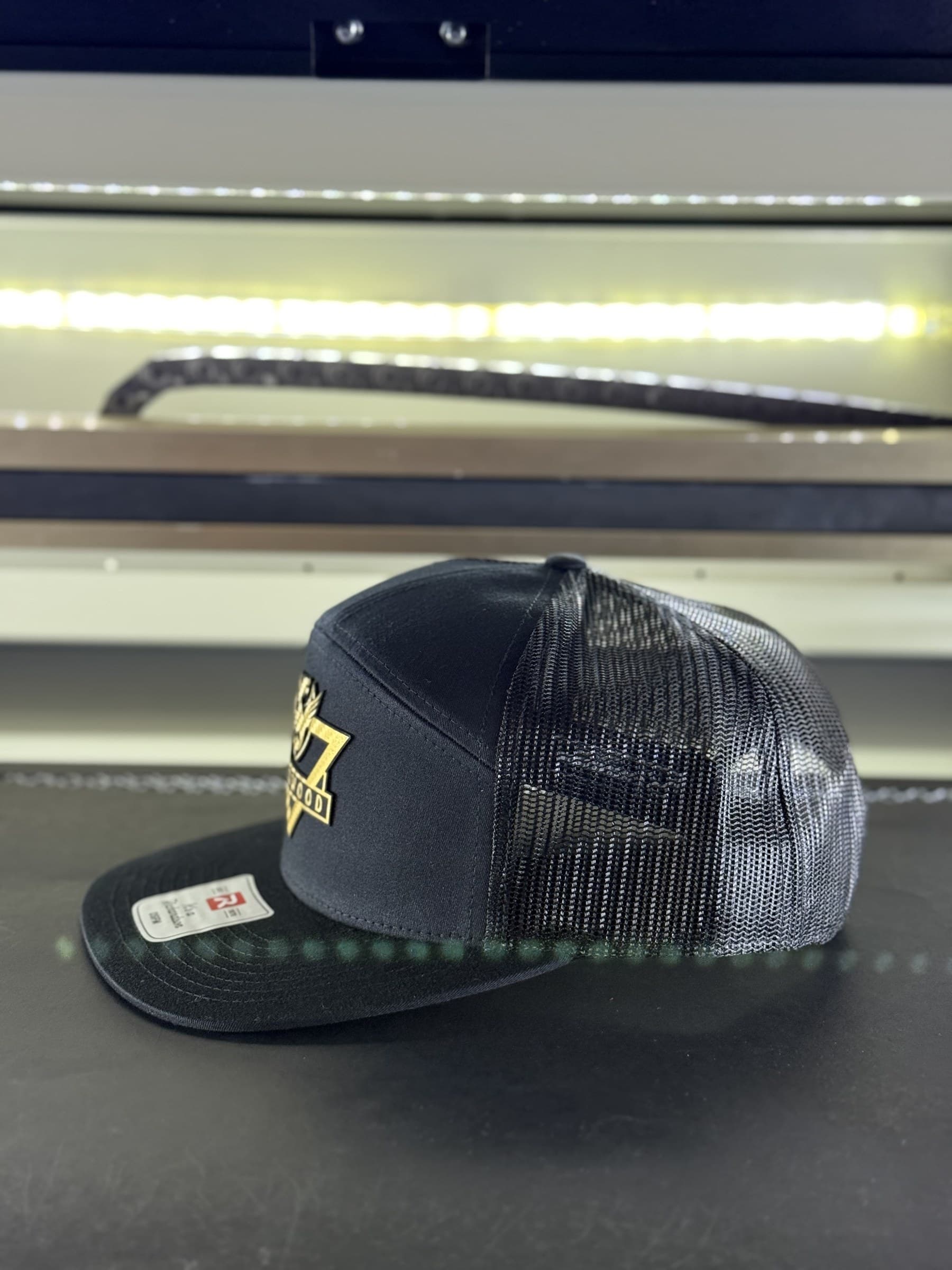 Crest Boat Edition (Black, 168 Flat Bill) Hexwood hat outdoors