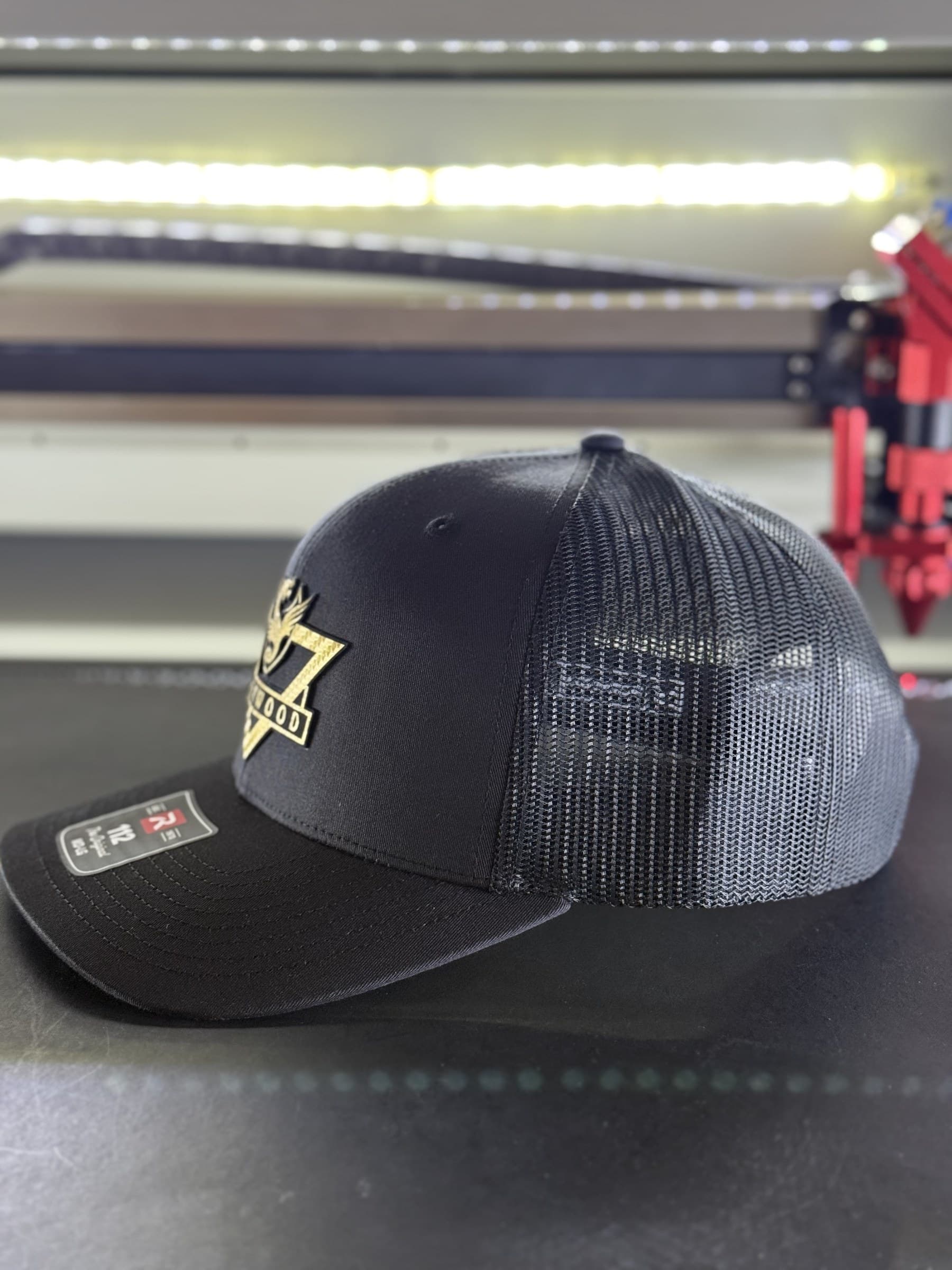 Crest Boat Edition (Black, 112 Curved Bill) Hexwood hat outdoors