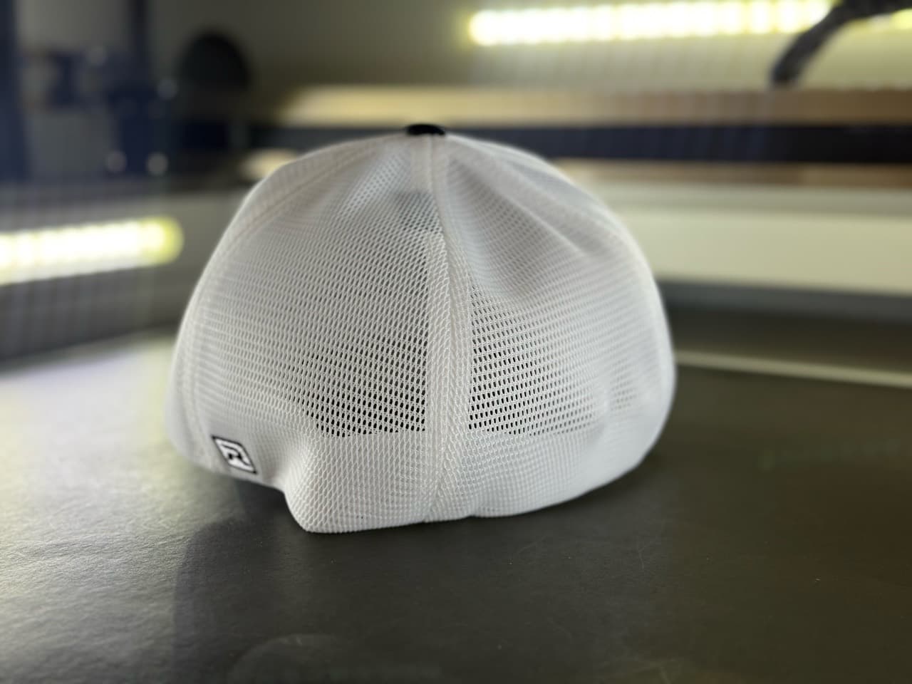Crest Boat Edition (Black/White, 172 Flex Fit LG-XL) Hexwood hat outdoors